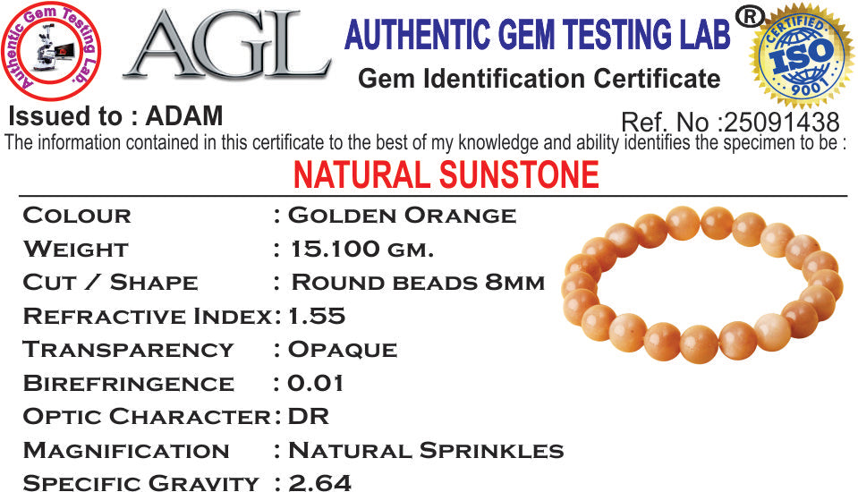 Positivity Sunstone Natural Stone Bracelet