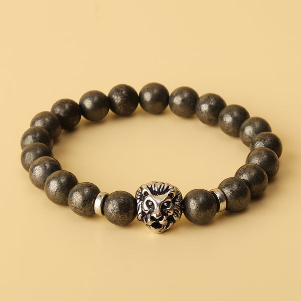 Pyrite Money Magnet Natural Stone Panther Bracelet