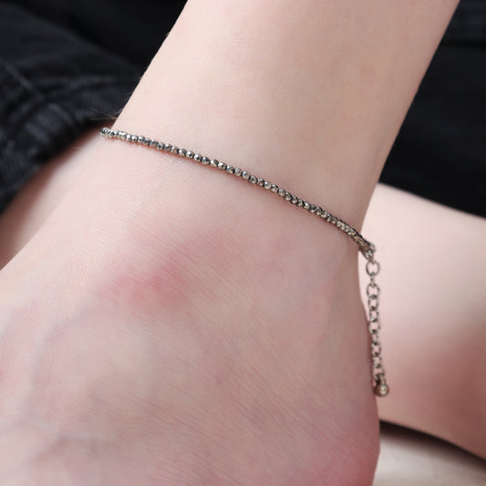 Pyrite Natural Stone Anklet