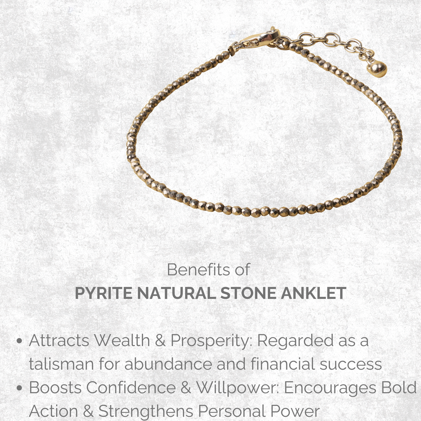 Pyrite Natural Stone Anklet