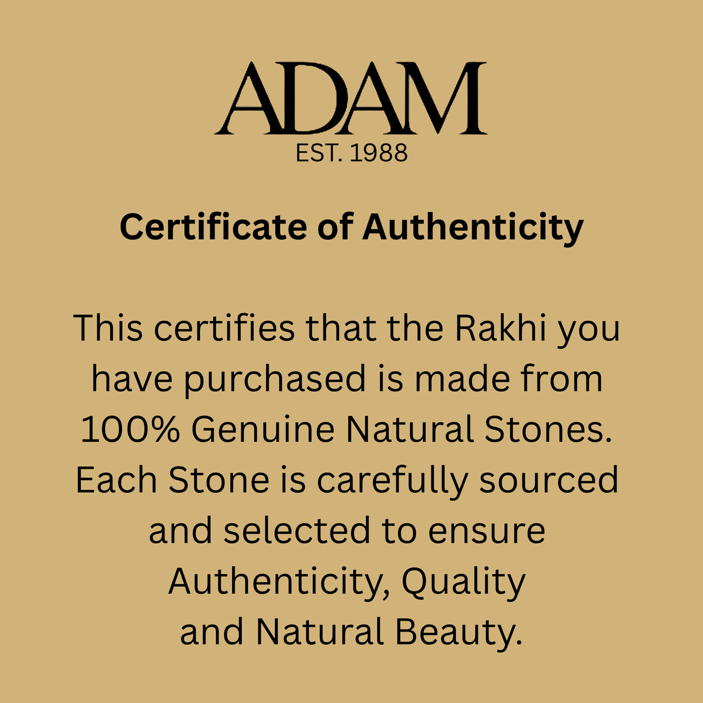 Shri Ganesh Rudraksh Natural Stone Rakhi