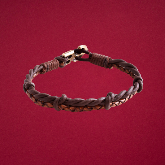 Rio Men’s Leather Bracelet With Anchor