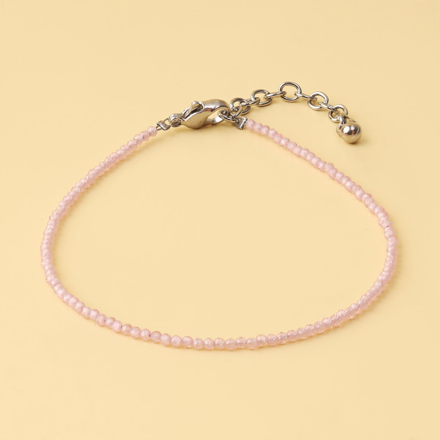 Rose Quartz Natural Stone Anklet