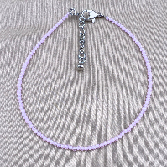 Rose Quartz Natural Stone Anklet
