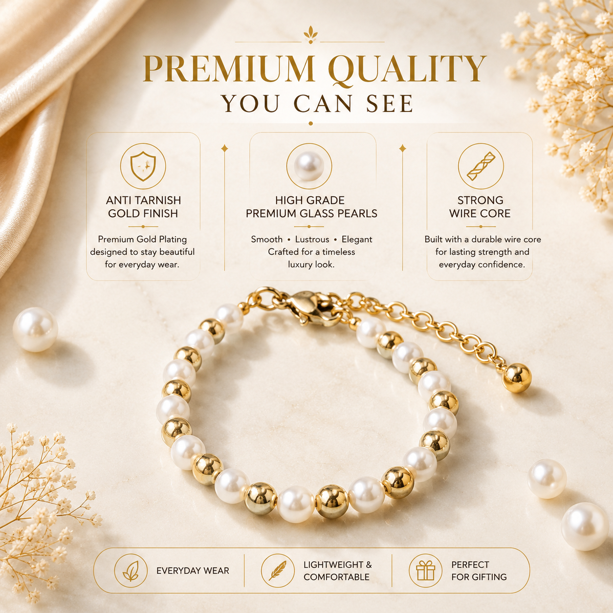 Round Pearl Bracelet