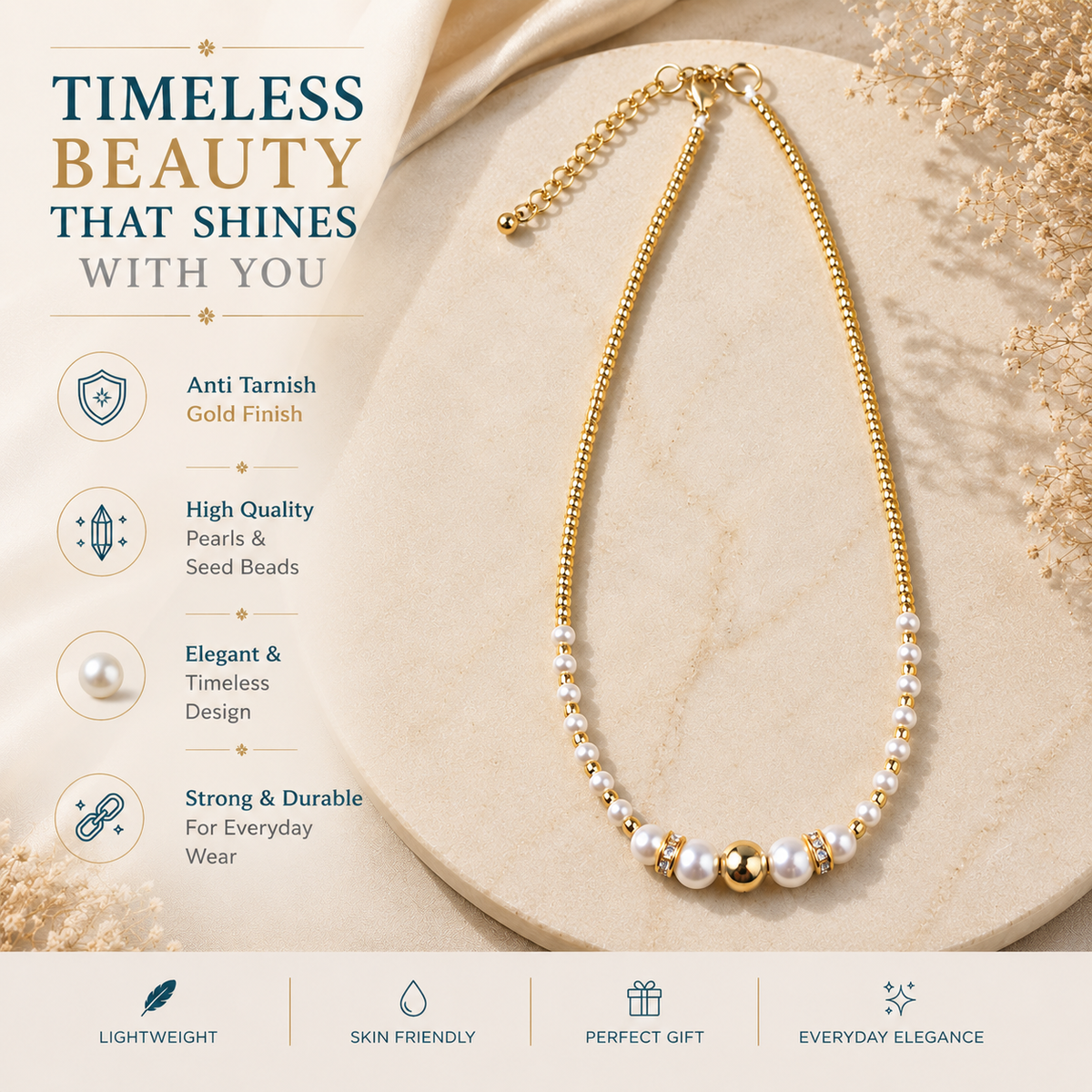 Samui Round Pearl Necklace
