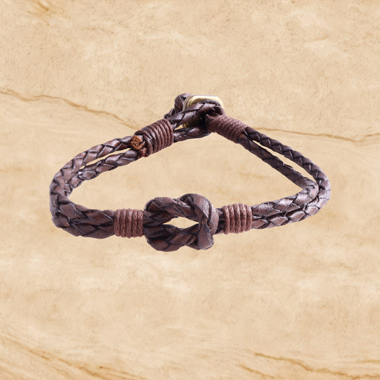 Seville Men’s Braided Leather Bracelet