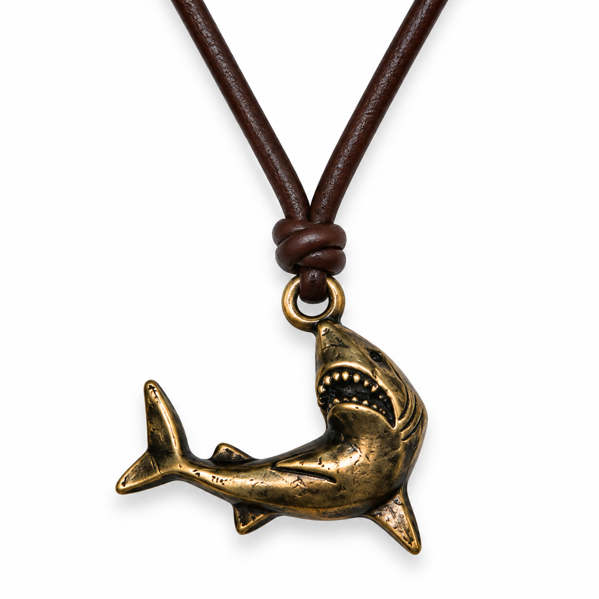 Shark Leather Necklace for Men
