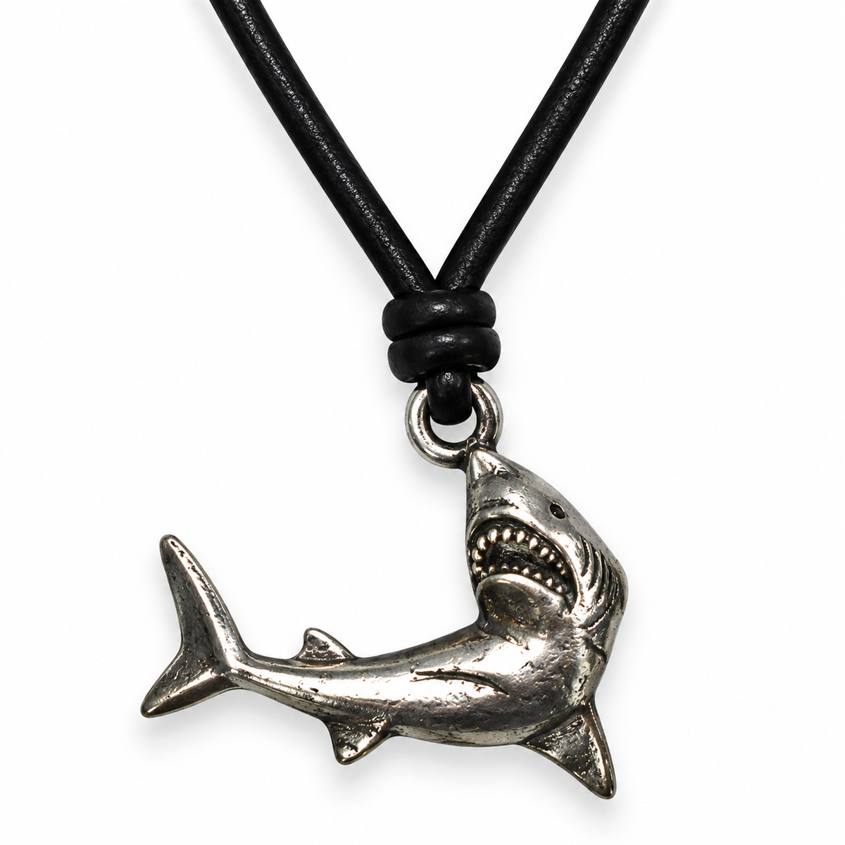 Shark Leather Necklace for Men