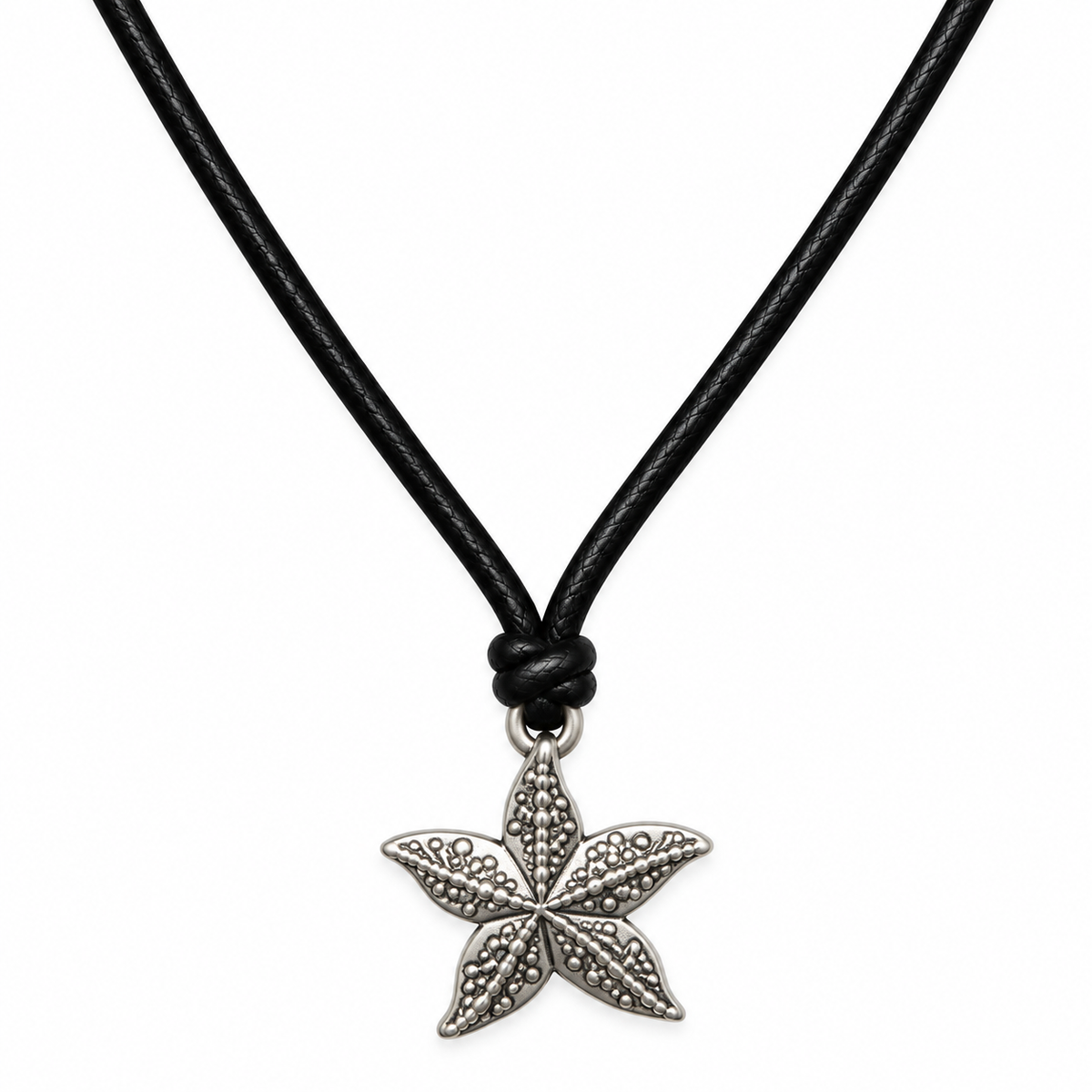 Starfish Pendant Leather Necklace for Women