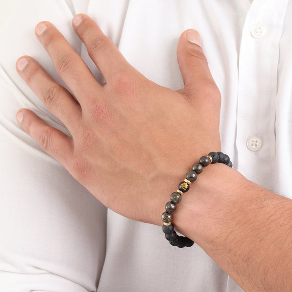 Strength & Faith Spiritual Pyrite Natural Stone Bracelet