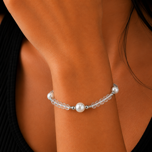 Stylish Pearl & Seed Bead Bracelet