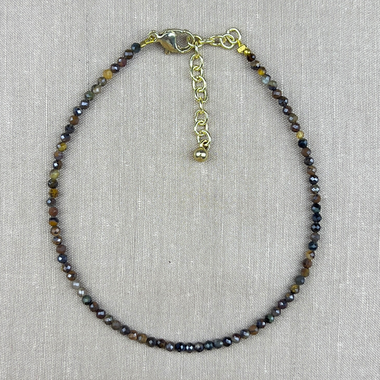 Tiger Eye Natural Stone Anklet