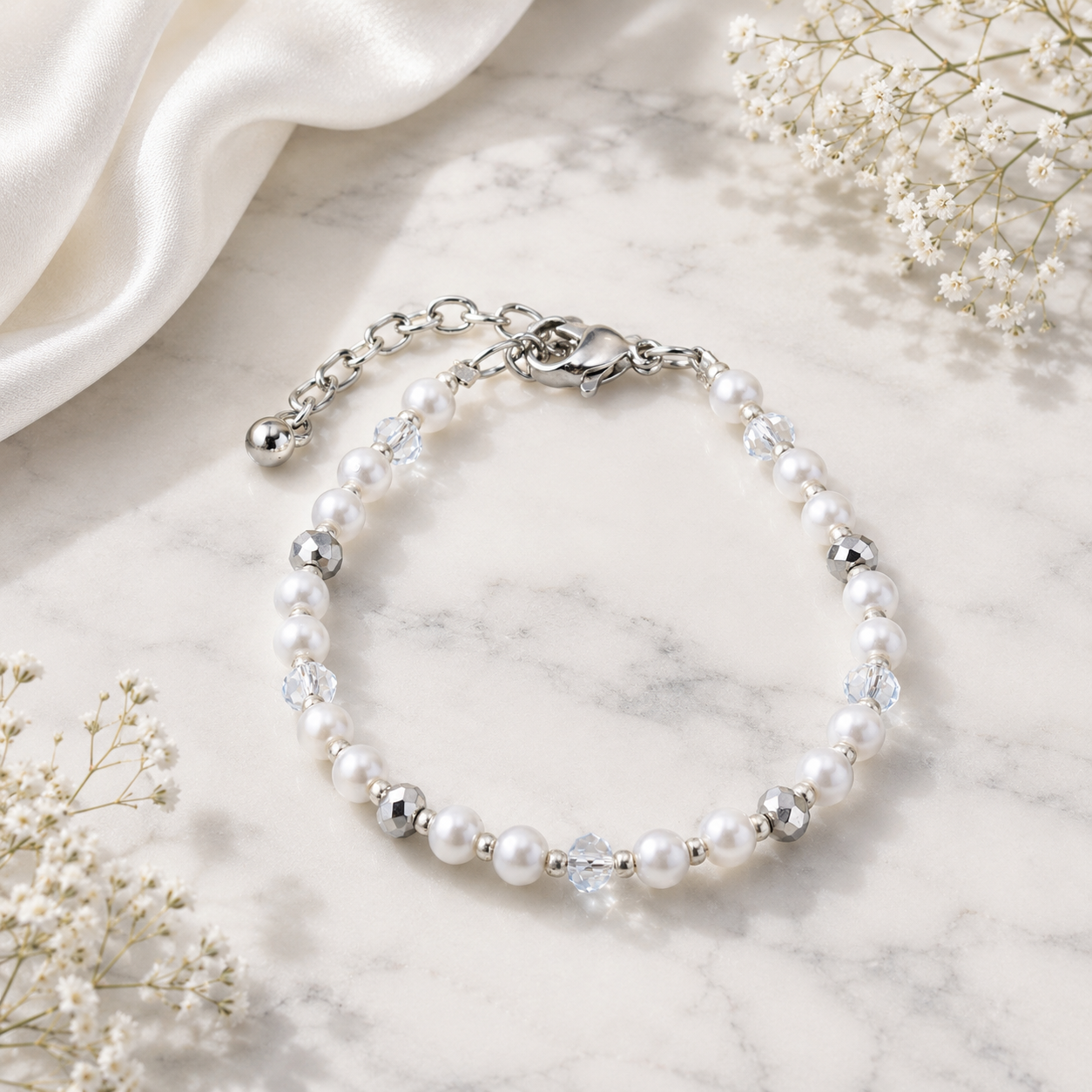 Timeless Pearl Bracelet with Seed Beads