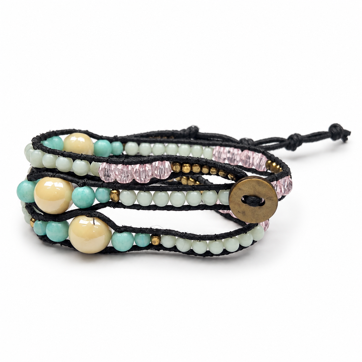 Triple Wrap Beaded Bracelet for Women