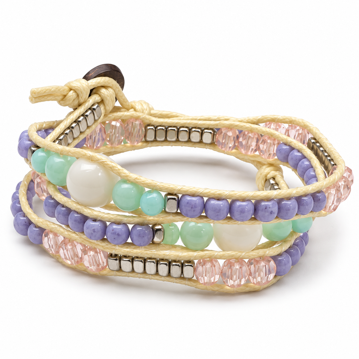 Triple Wrap Beaded Bracelet for Women