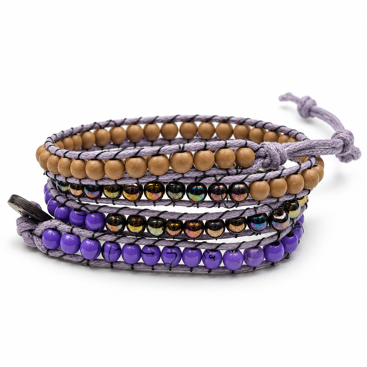 Triple Wrap Beaded Bracelet for Women