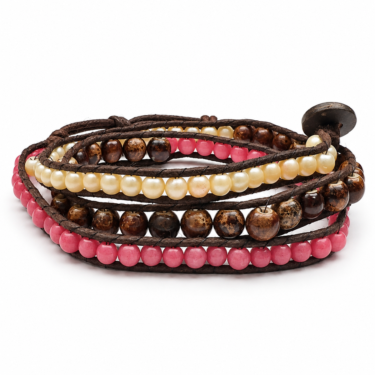Triple Wrap Beaded Bracelet for Women