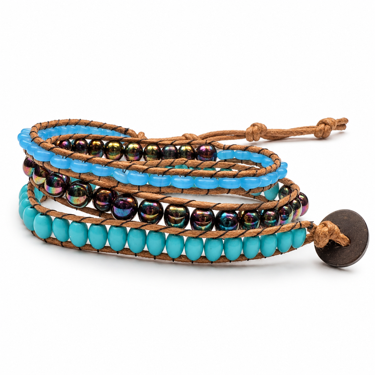 Triple Wrap Beaded Bracelet for Women