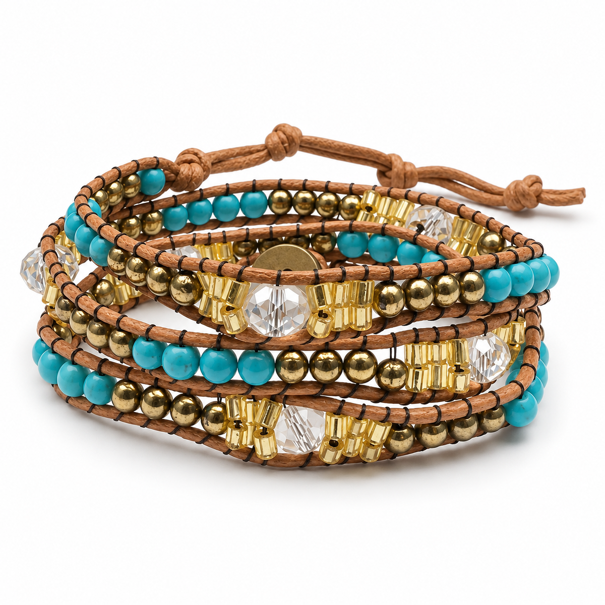 Triple Wrap Beaded Bracelet for Women