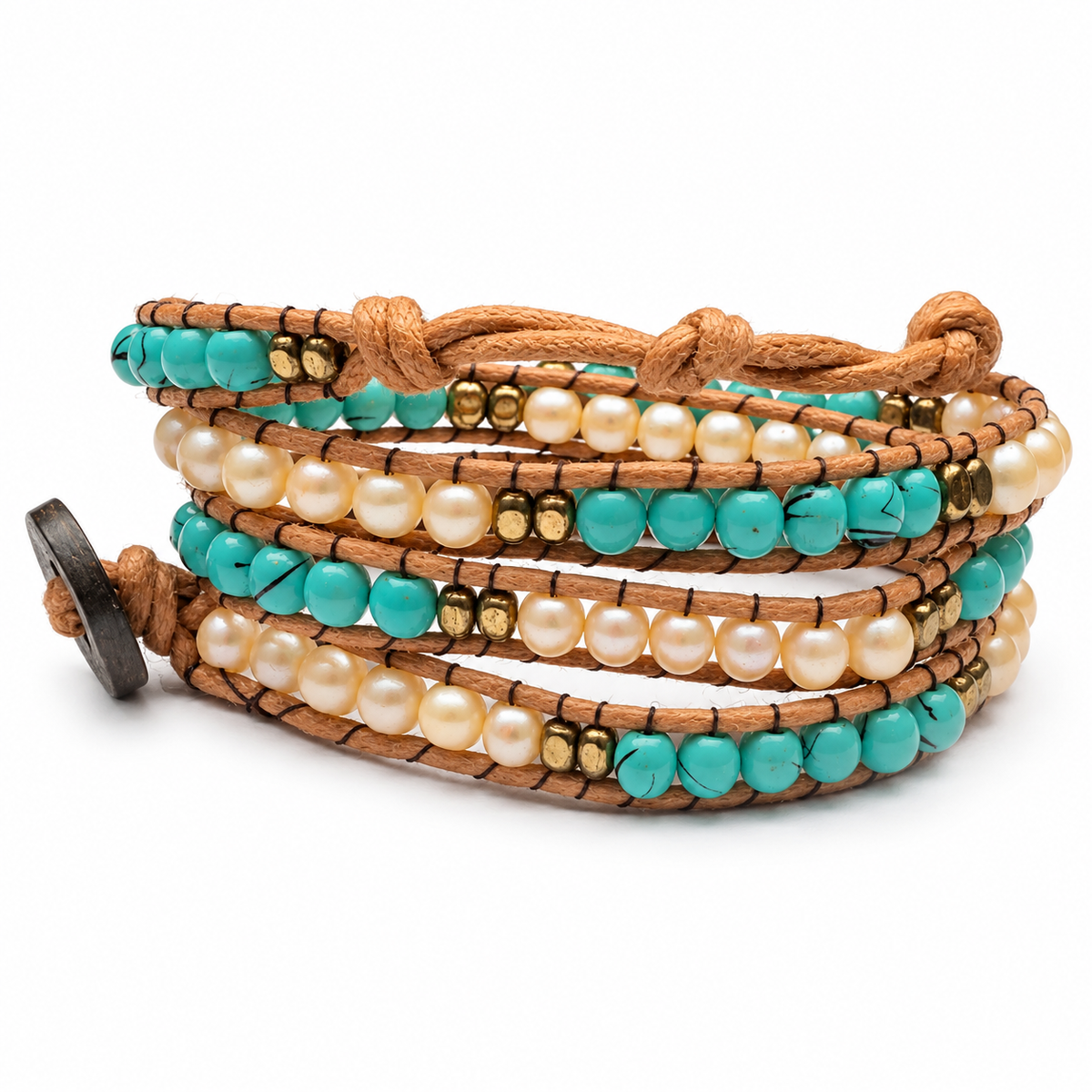 Triple Wrap Beaded Bracelet for Women