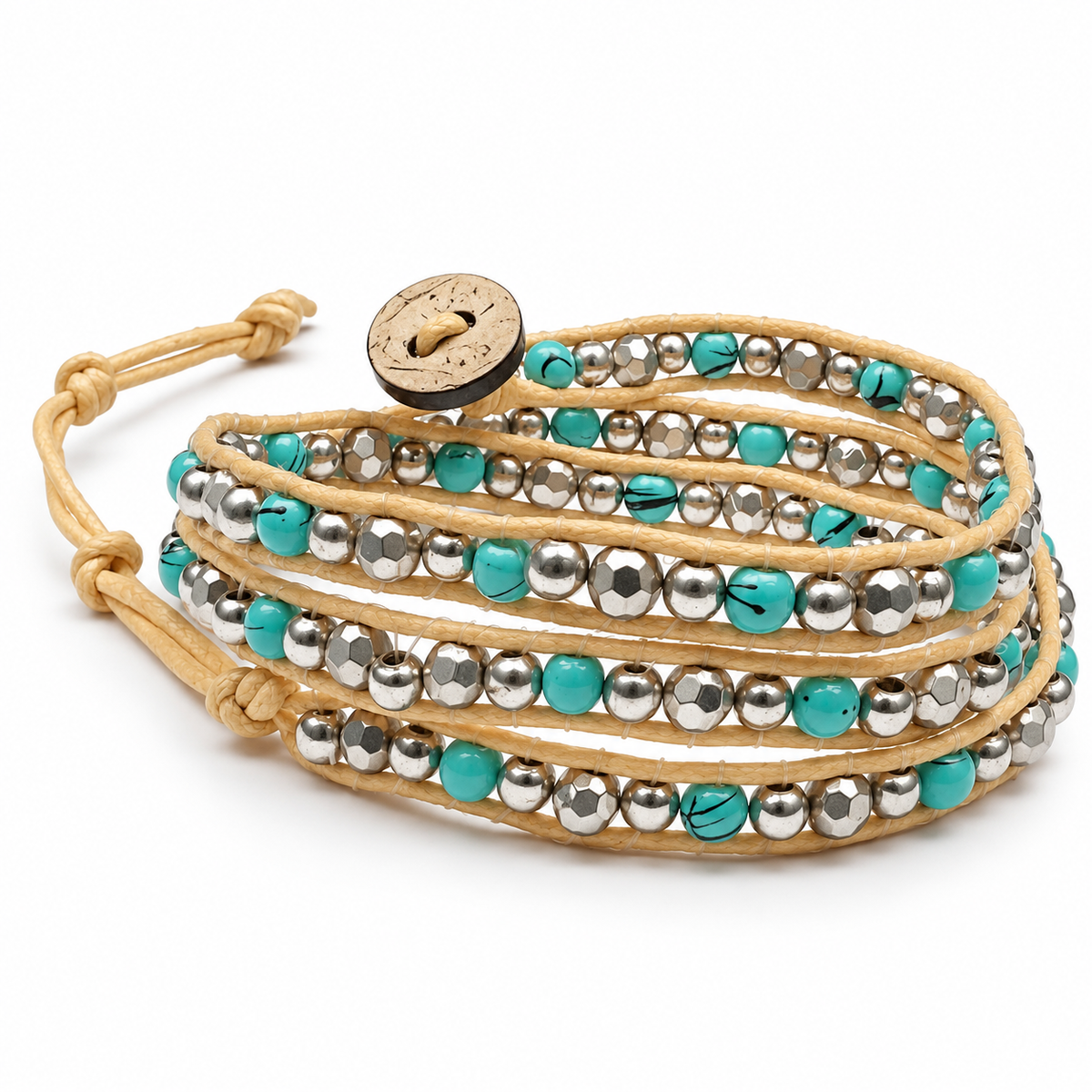 Triple Wrap Beaded Bracelet for Women