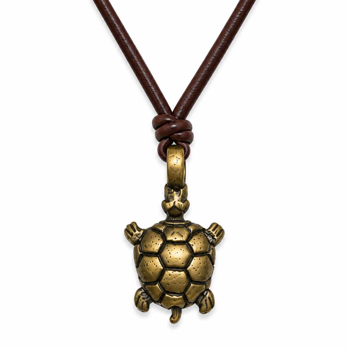 Turtle Leather Necklace for Men