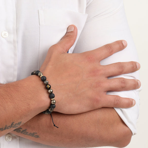 Wealth OM Natural Stone Bracelet