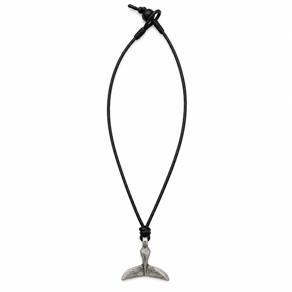 Whale Tail Leather Necklace for Men