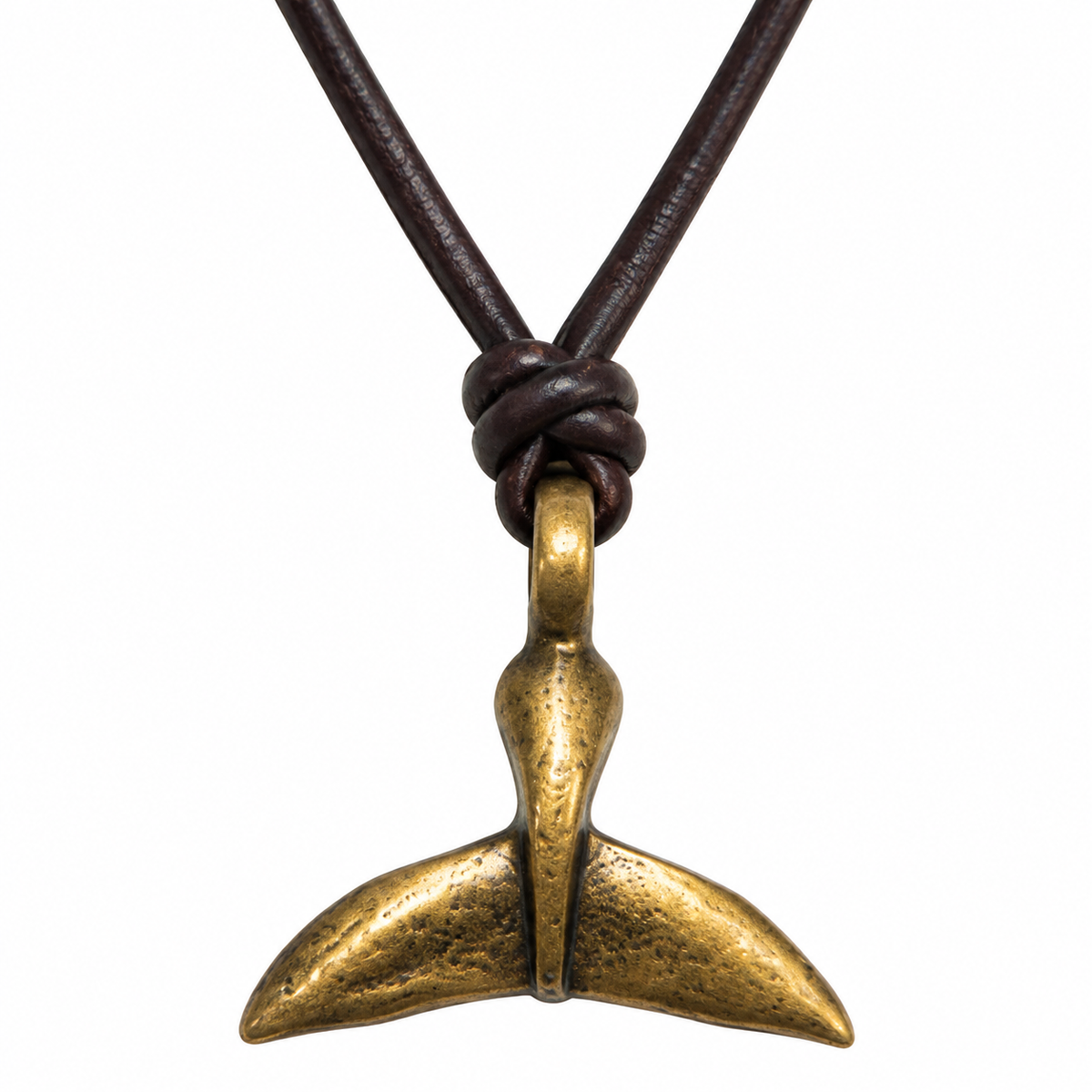 Whale Tail Leather Necklace for Men