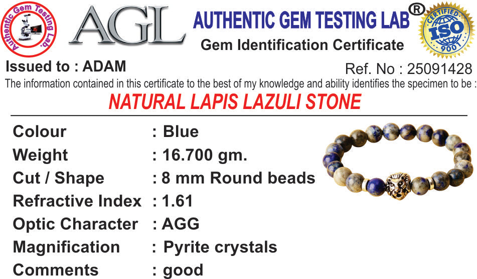Wisdom Lapis Lazuli Natural Stone Panther Bracelet