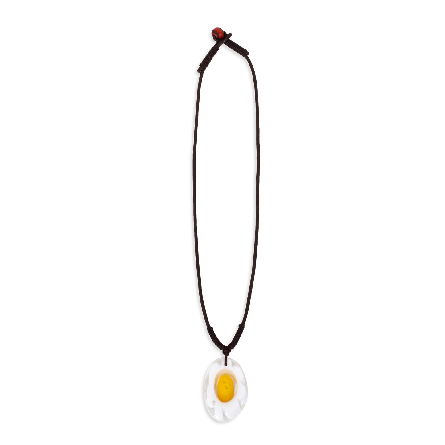 Leather Choker Necklace with Flower Pendant
