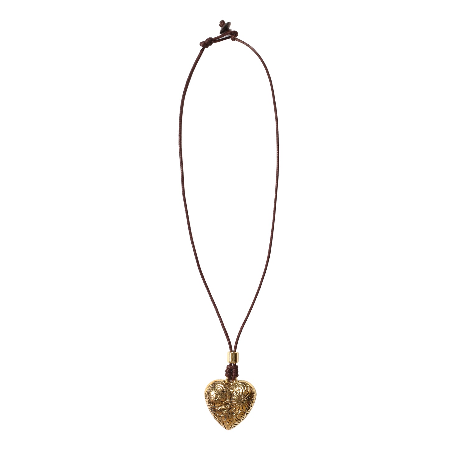 Choker Necklace with Floral Heart Pendant