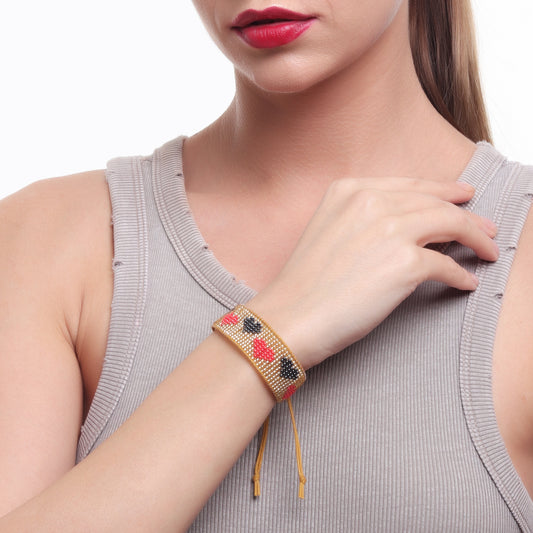 LoveLink Hearts Beaded Bracelet