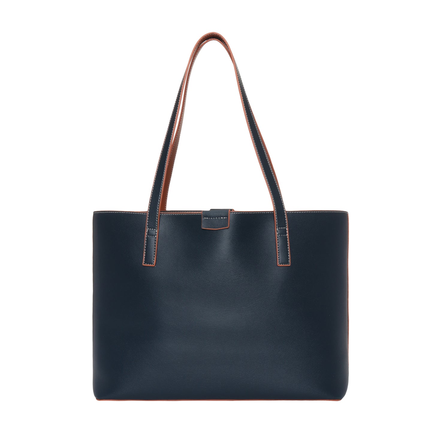 Signature Stripe Faux Leather Tote Bag