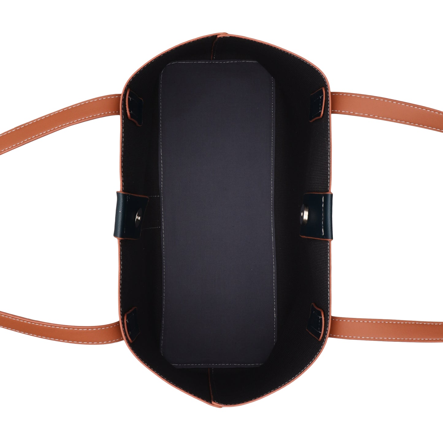 Signature Stripe Faux Leather Tote Bag